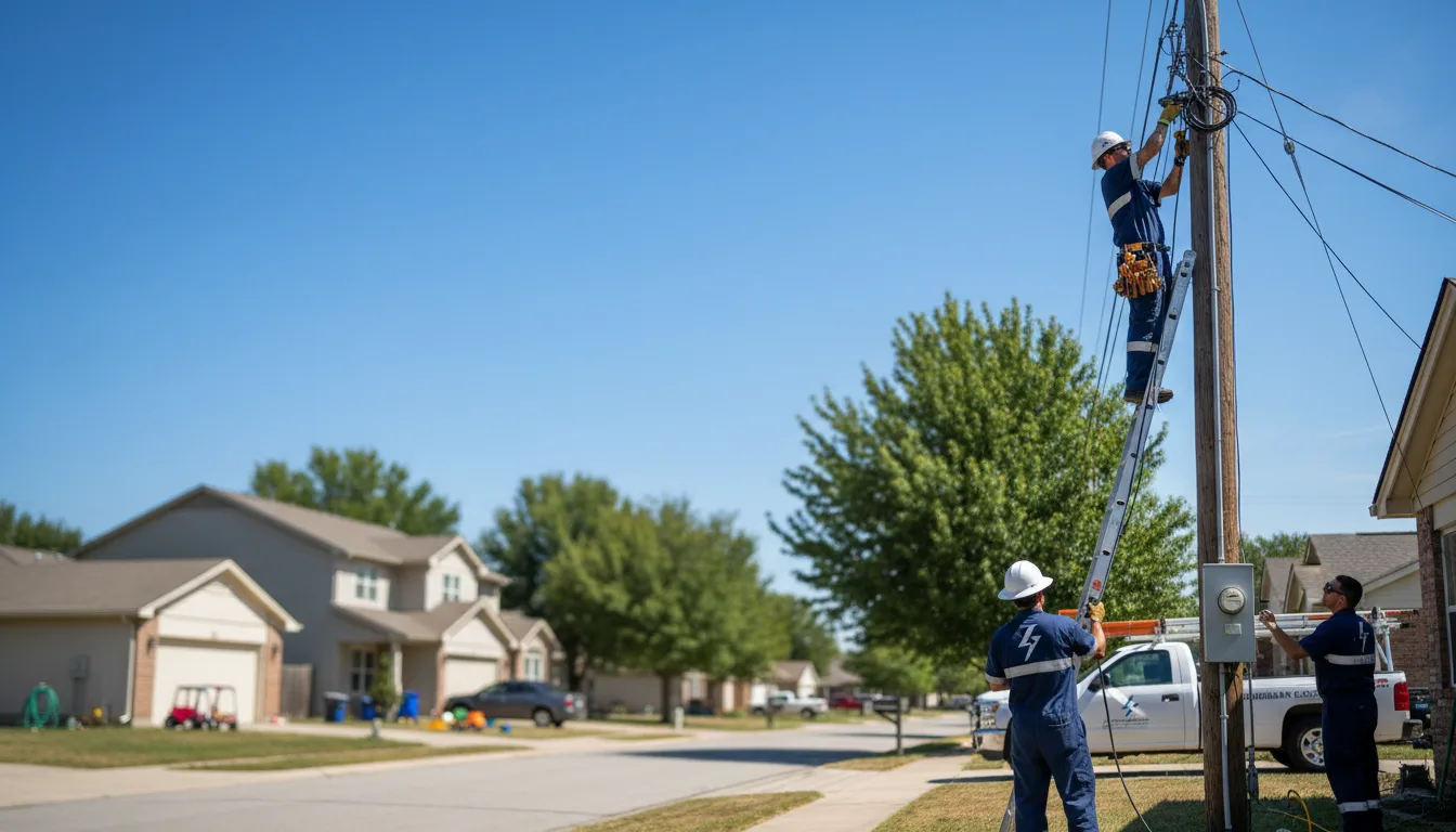 Residential electrician providing installation services in Mount Calm, TX